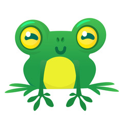 Funny Frog Cartoon Character. Vector illustration