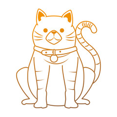 cute cat mascot character vector illustration design