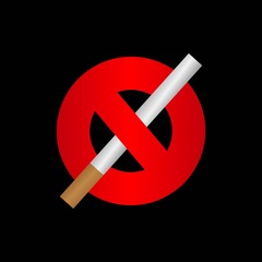 No Smoking Vector Template Design Illustration