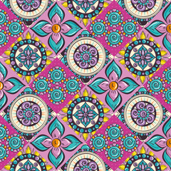 colorful and circular mandalas pattern backgroundvector illustration design