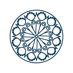 monochrome and circular mandala vector illustration design