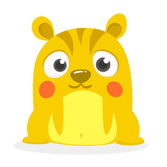 Cartoon marmot icon. Vector illustration of groundhog or chipmunk isolated