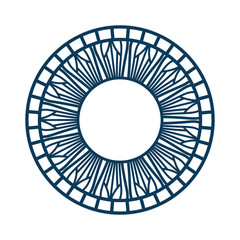 monochrome and circular mandala vector illustration design