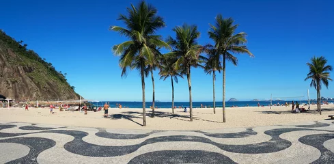 Papier Peint photo autocollant Copacabana, Rio de Janeiro, Brésil Promenade géométrique à Copacabana Rio de Janeiro Brésil