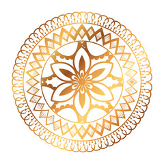 golden and circular mandala vector illustration design