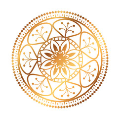 golden and circular mandala design