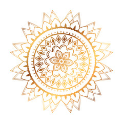 golden and circular mandala vector illustration design