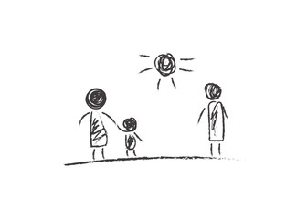 Divorce parents, drawing