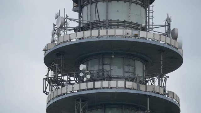 Satellite dishes on the BT Tower