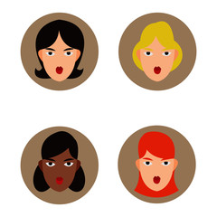 avatars, girls, people icon, icons, people, vector people, set of avatars, avatars set