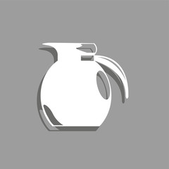 Glass decanter. Vector icon.