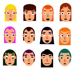 girls, people, vector people, people icon, emotion, cartoon