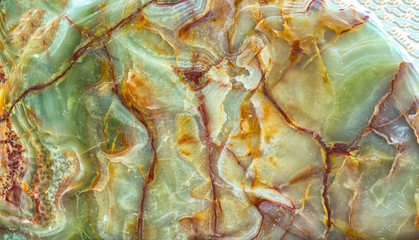 Marble mineral stone with various stone artifacts from the crystallization of volcanic rock create unique in the natural world that people have not discovered yet.