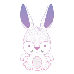 cute rabbit easter celebration