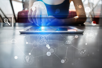 Empty Search bar. Web site, URL. Business, internet and technology concept.