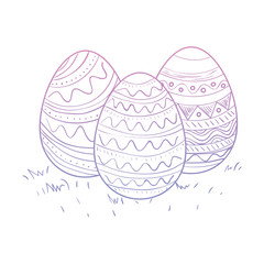happy easter eggs paint