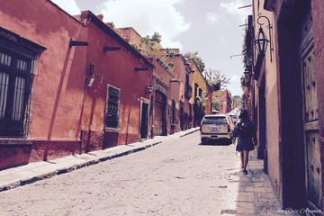 Calle Colonial San Miguel de Allende, México. 