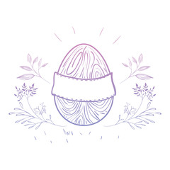 happy easter egg paint with wreath