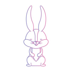 cute rabbit easter celebration