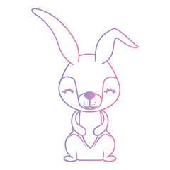 cute rabbit easter celebration