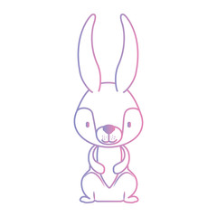 cute rabbit easter celebration