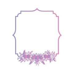 elegant frame with roses decorative