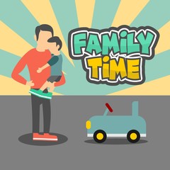 Obraz na płótnie Canvas Family time illustration