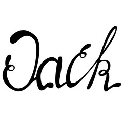 Jack name lettering
