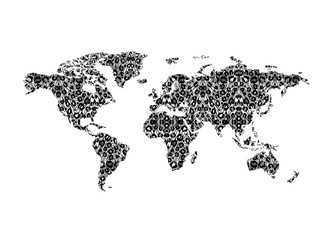 world map geography icon