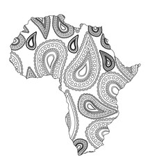 african map geography icon