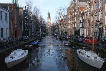 Fototapeta na wymiar Tower at Amsterdam, Netherland