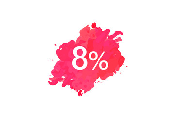 8 Percent Discount Water Color Design 