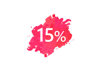 15 Percent Discount Water Color Design 