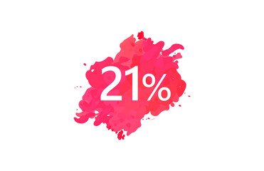 21 Percent Discount Water Color Design 