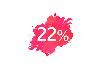 22 Percent Discount Water Color Design 