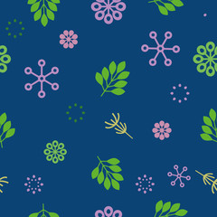 vector seamless repeating illustration floral pattern leaves flowers