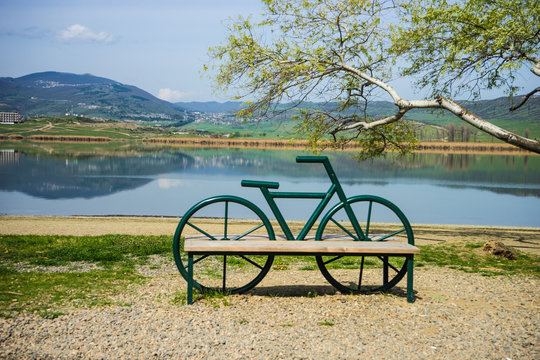 Beach chair on Lisi lake