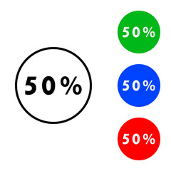 Fifty percent icon