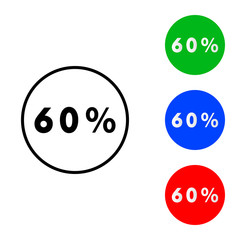 Sixty percent icon