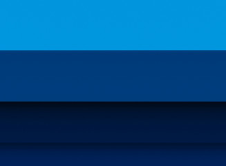 Obraz premium 3d rendering. Gradient blue color rectangle shape wall background.