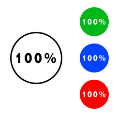 One hundred percent icon