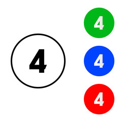 Number 4 icon vector