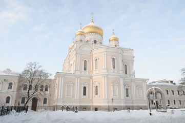 Obraz premium Old resurrection Cathedral of the Novodevichy convent in Saint Petersburg