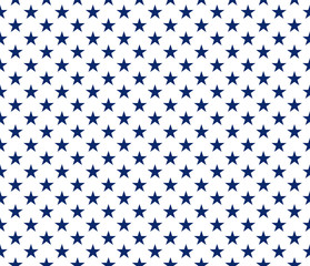 USA style seamless pattern blue stars on white background