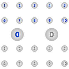 Number icons circle