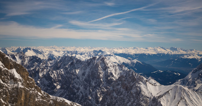 Bergpanorama von der Zugspitze aus gesehen