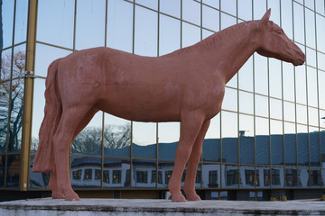 Horse statue, the Exhibition of Achievements of the National Economy (Vystavka Dostizheniy Narodnovo Khozyaystva) or VDNKh)