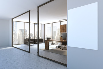 CEO office, lobby poster mock up