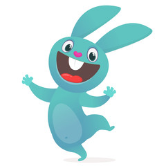 Fototapeta na wymiar Cartoon cute rabbit. Woodland animals. Vector illustration