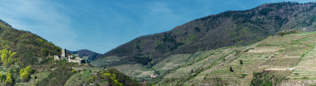 Ruine Hinterhaus &ndash; Burgruine in Spitz - Panorama
